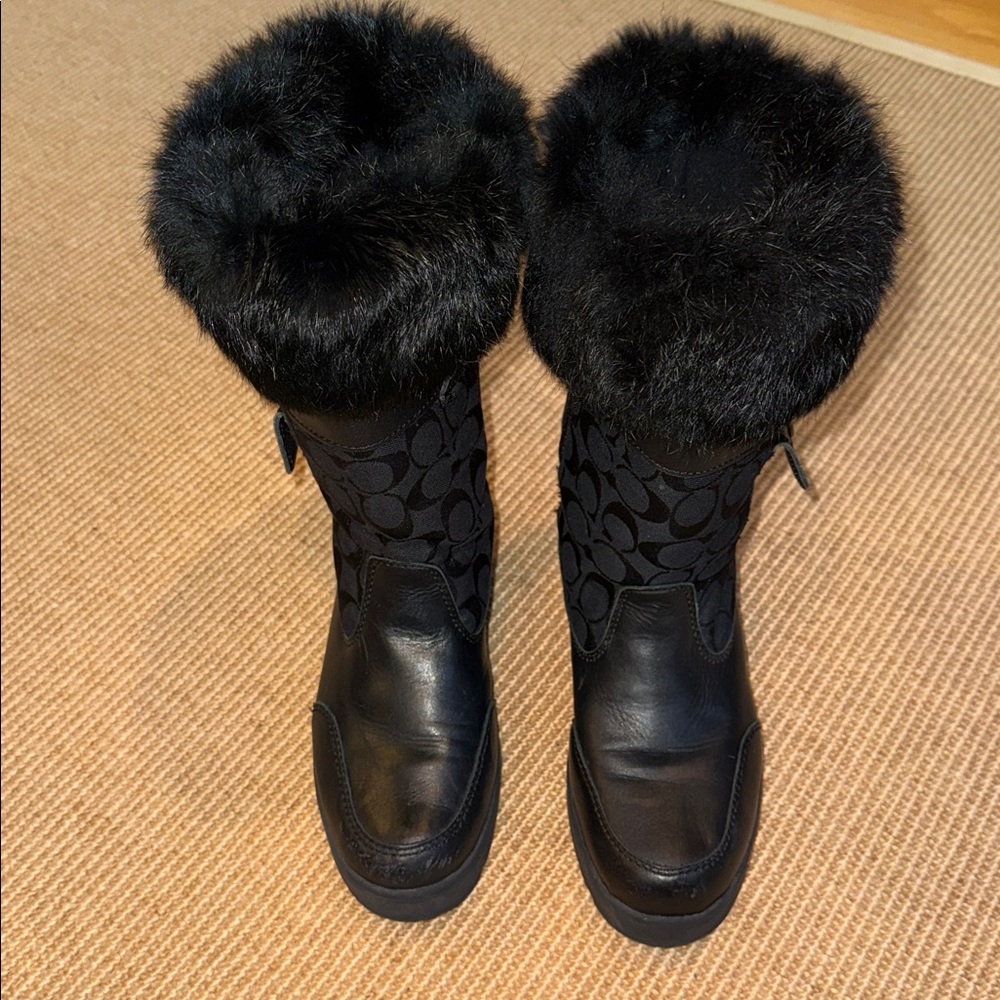 Coach Kimberly Black Winter Snow Boot 9M - Picture 5 of 10